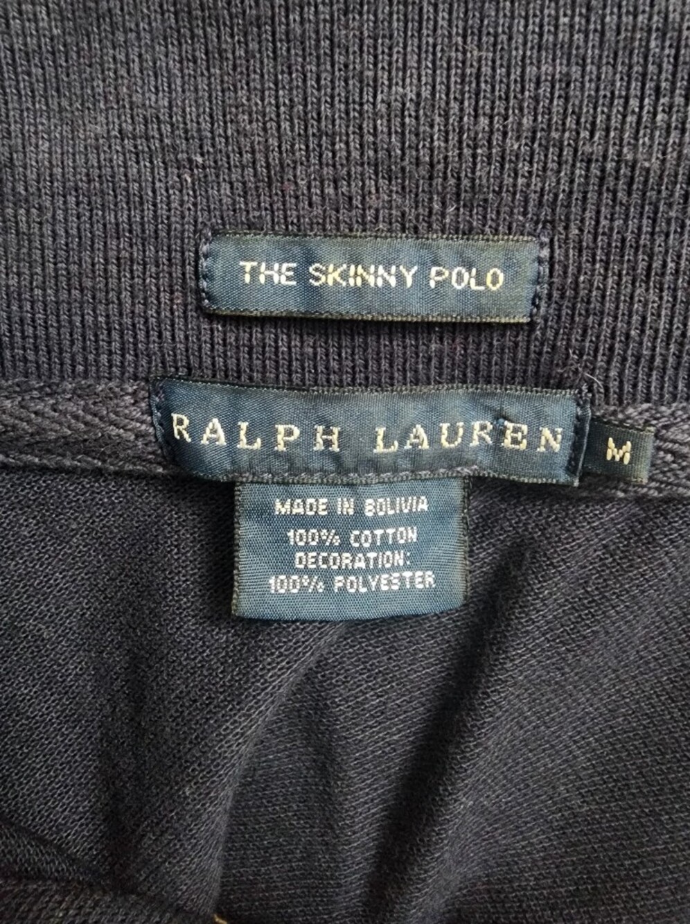 Ralph Lauren Navy Polo with Gold Mercer Club Crest.  Unisex. - Picture 6 of 9